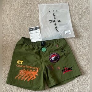 Travis Scott x trails olive green shorts